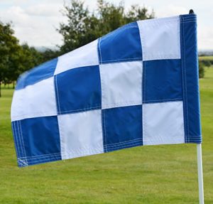 2PLY Sewn Golf Flag Blue and White