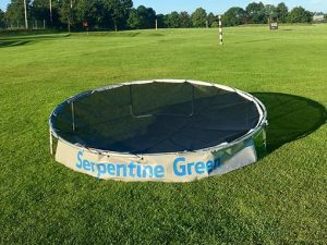 Golf Circular Chipping Net with advertising banner