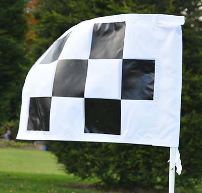 2 PLY Screen Printed Chequered Flag White and Black