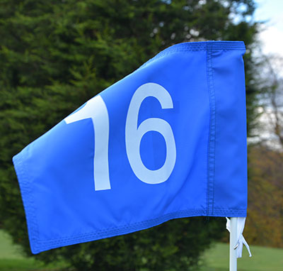 Numbered Golf Flag Blue Flag with number 16