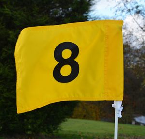 Numbered Golf Flag Yellow Flag Number 8