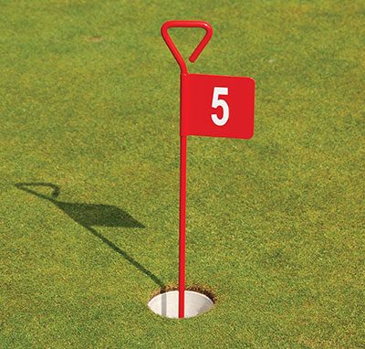 Red Aluminium Putting Green Flag