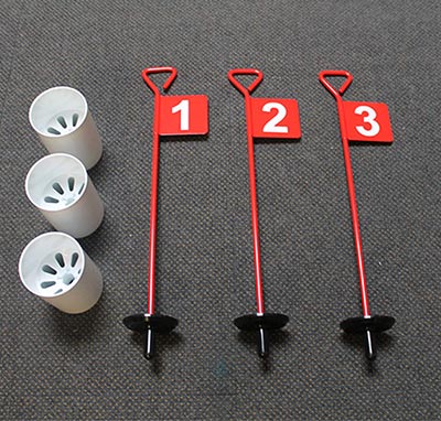 Putting flags 1 to 3 numbered